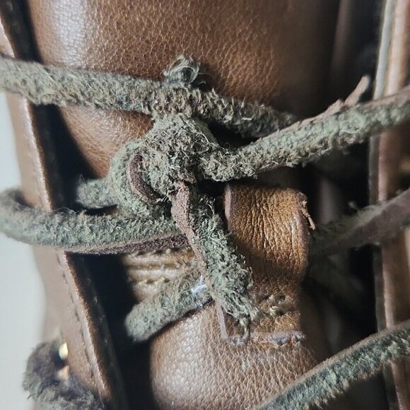 COACH | Brenna Soft Vintage Leather sneakers brown high top sz 10 - Picture 9 of 9